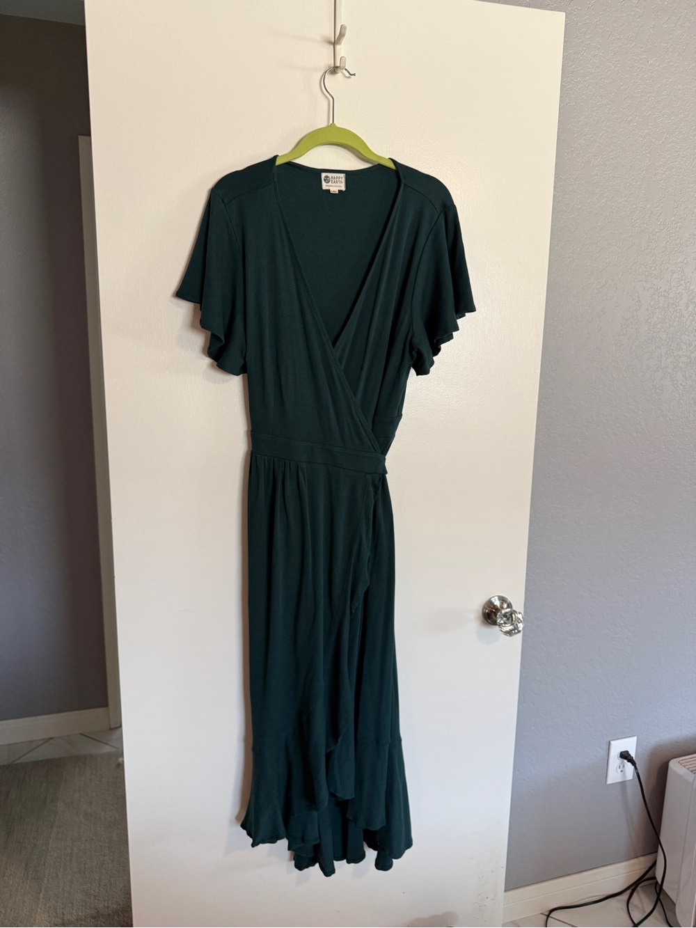 Happy Earth Monstera wrap dress